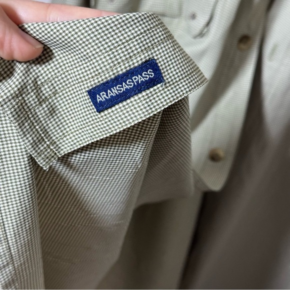 Magellan Sportwear Men Aransas Pass Plaid Beige Tan‎ Button Down Shirt size XXL. - Picture 6 of 10